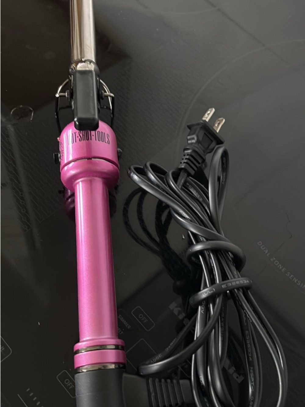 Pink Ceramic Styling Iron - Pink Curling Wand